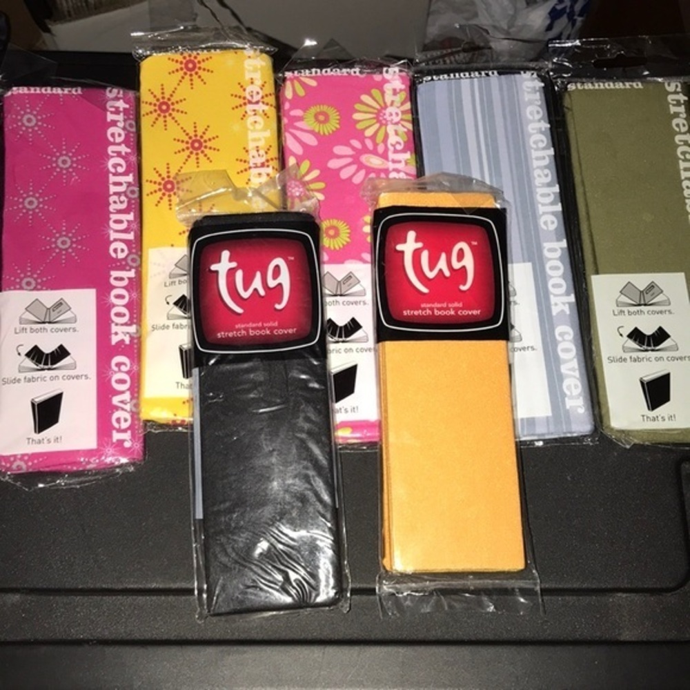 Set of 7 stretch book covers - brand new packages